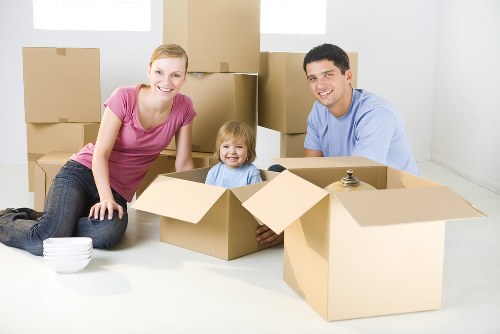 Organized storage unit with labeled boxes and shelving