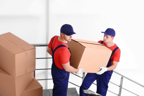 House removals planning in Uptonpark with moving boxes ready for transport