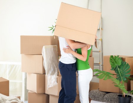 Professional movers loading items for a small relocation in Uptonpark