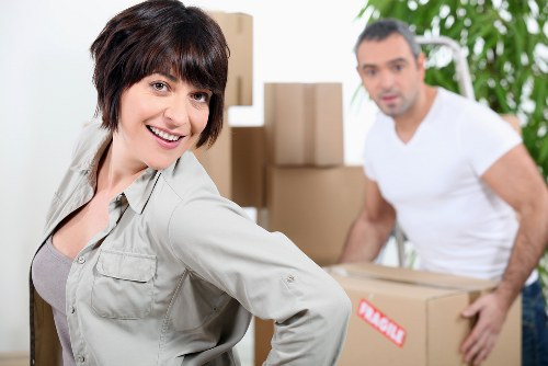 Customer completing a storage booking agreement